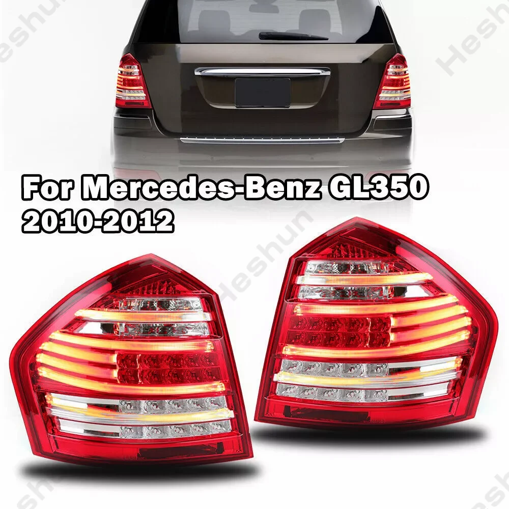 Pair LED Taillights For Mercedes-Benz GL GL500 GL450 GL320 GL350 GL550 X164 2009-2012 Taillamp Rear Lamp Brake Turn Signal Light