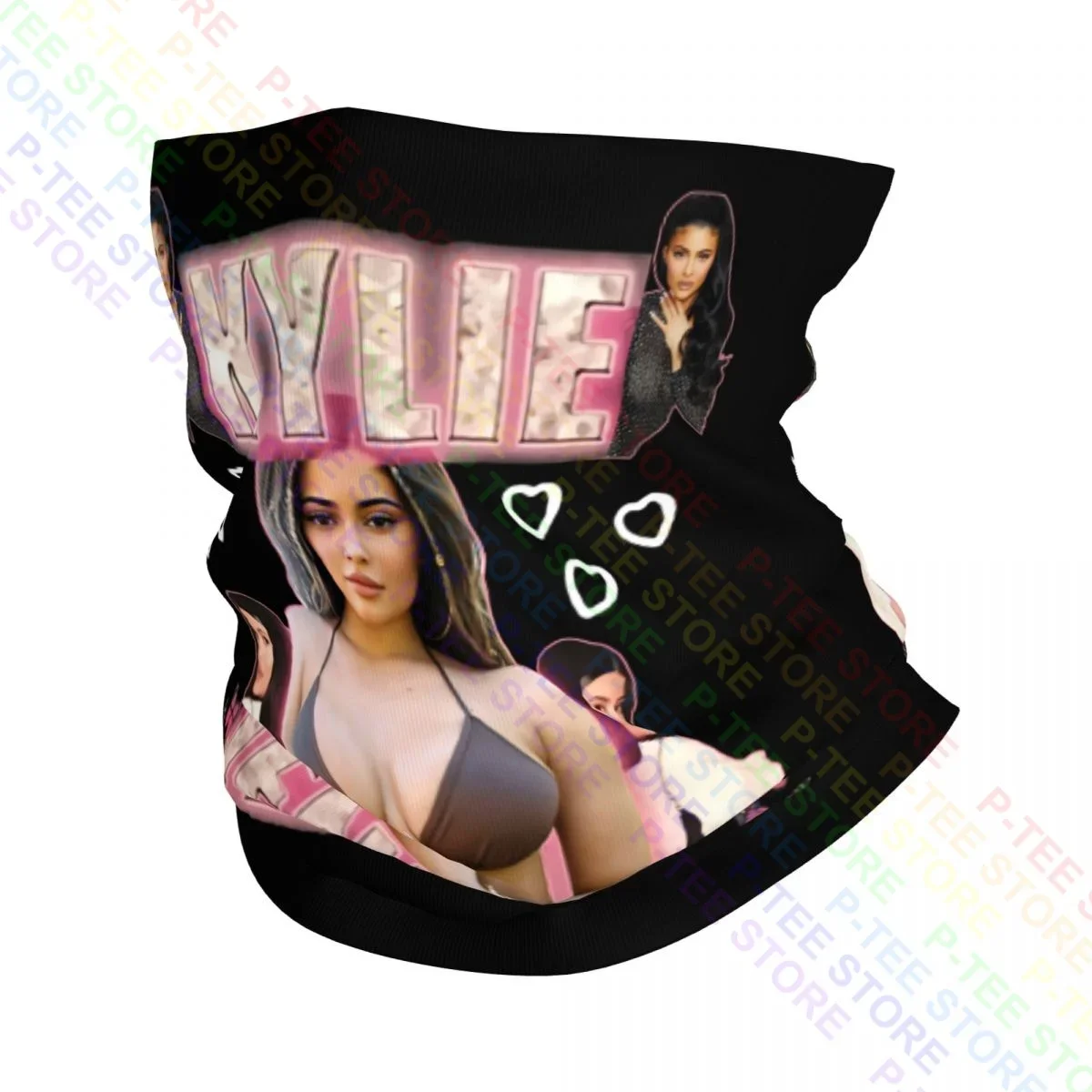 Gráfico Kylie Jenner Estilo Vintage Feito de Designer Vintagewaves Pescoço Gaiter Bandana Cachecol Máscara Facial Macia