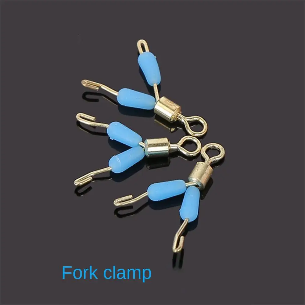 10/5/2/1pcs Three-fork Wire Clamp Eight-ring Connector Quick Hook Divider Fork Wire Clamp Wire Clamp Copper Random Fishing Tools