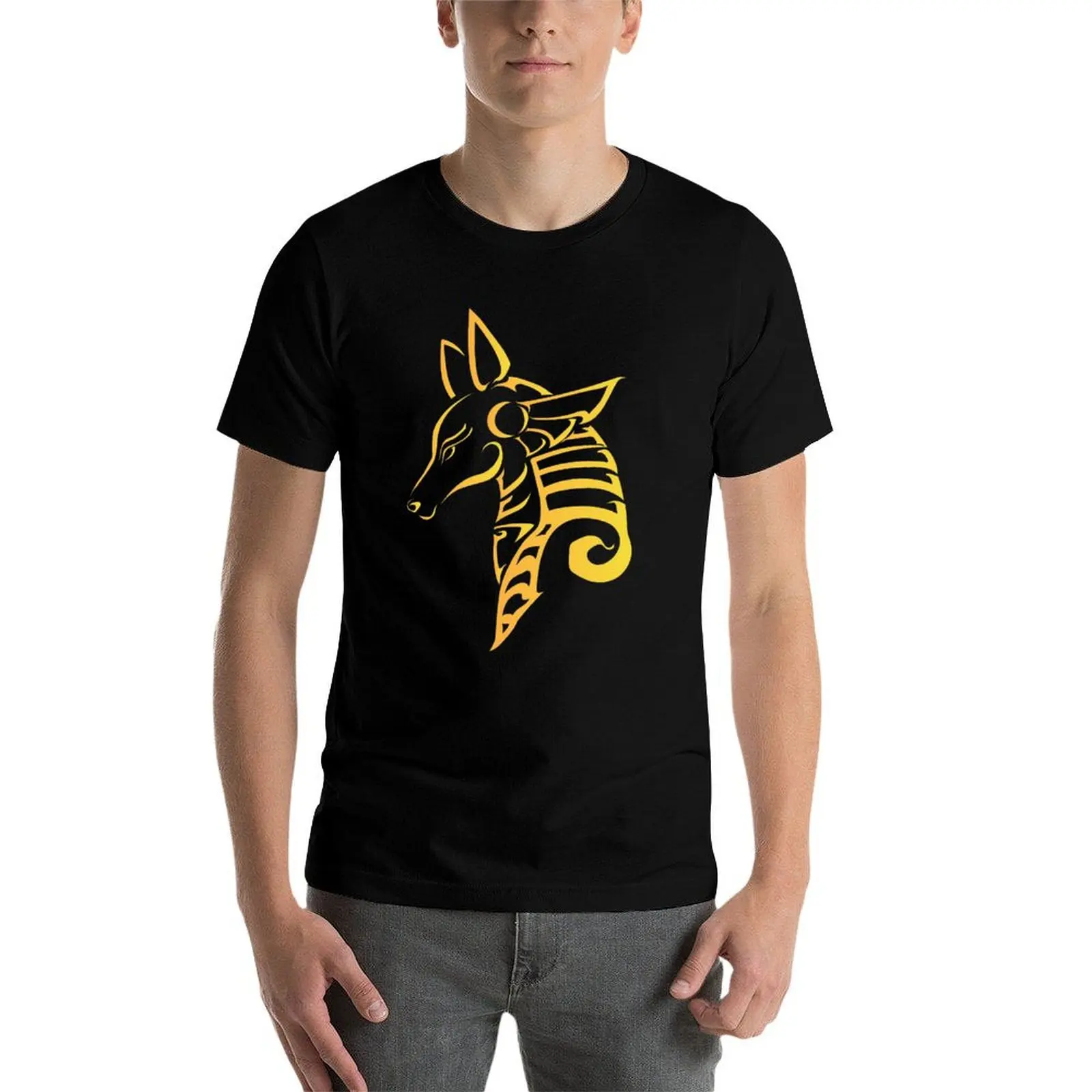 

The great Anubis - God of death in ancient Egypt T-Shirt man t shirt cotton man t shirt heavy cotton cotton tshirt 100% T-Shirt