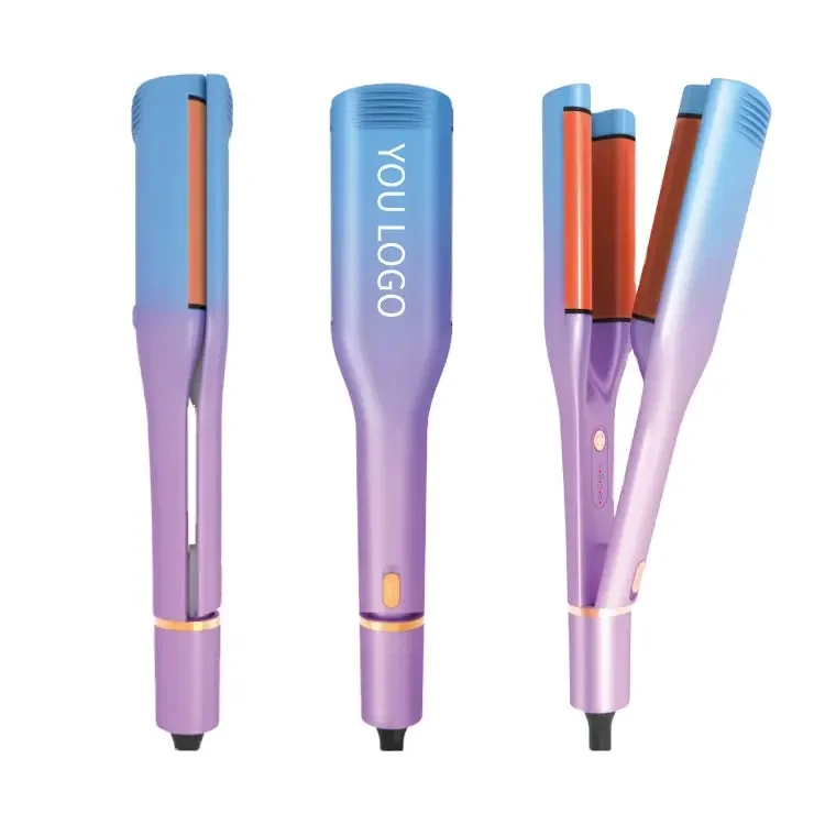 

Professional Aluminum Alloy Large Barrel Hair Curler Wand Salon Custom Logo PTC Electric Portable LED Adjustable Heat Big Hotel