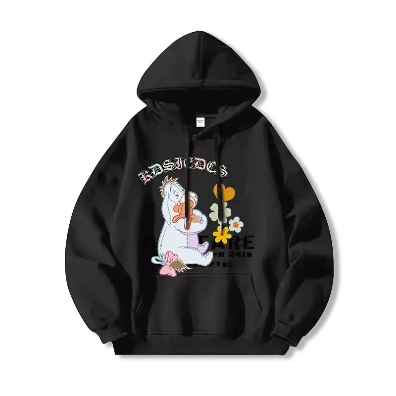 Personagens da Disney 2025 outono inverno das mulheres dos homens moletom com capuz de algodão casual streetwear com estampas de desenhos animados bonitos e temas de personagens