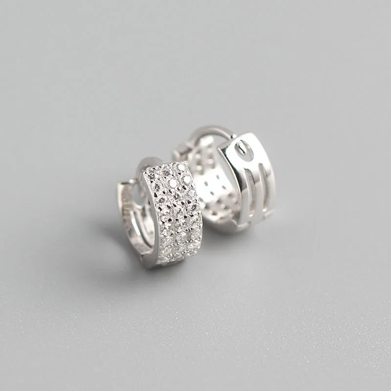 ANENJERY CZ Zirkon Kreis Creolen für Frauen Männer Punk Trendy Party Zubehör Mode Schmuck Geschenk – Detail 14