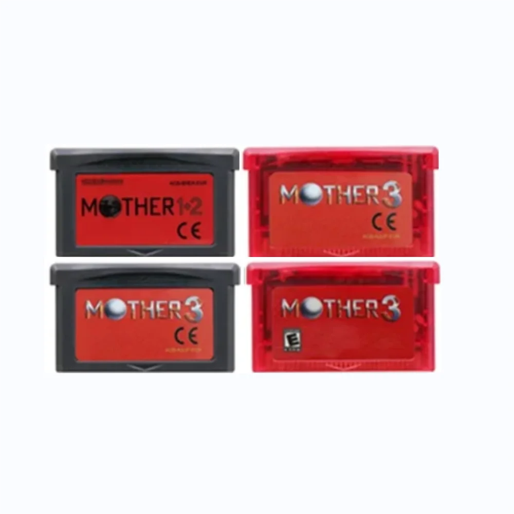 Mother Series GBA Game Cartridge 32 Bit Video Game Console Card Mother 1 2 3 USA/EUR/ESP/FRA Version Gray Red Shell for GBA NDS