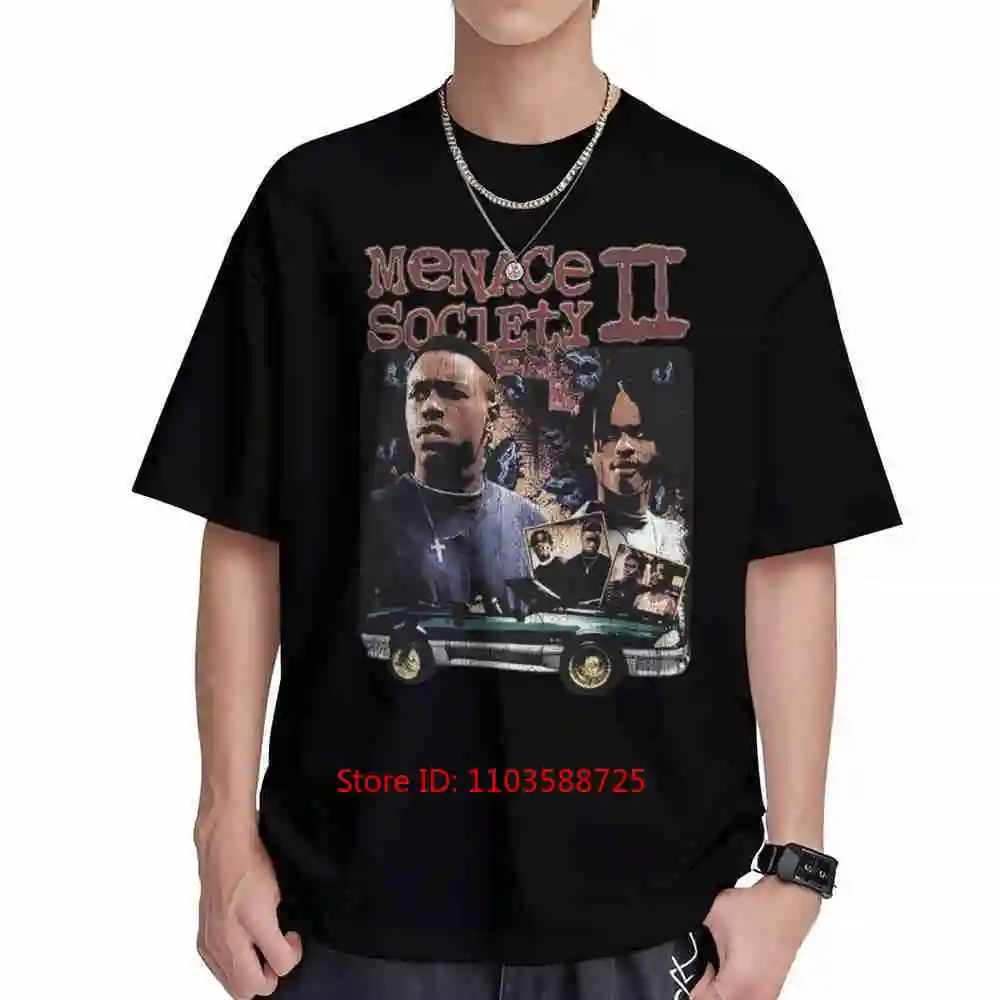 Menace Society II Urban Streetwear Short Sleeve Tee 100% Cotton T-Shirt