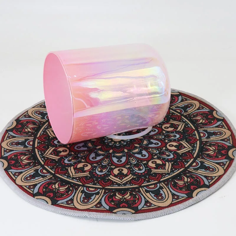 Gradient Gemstone Powder Translucent Crystal Singing Bowl Sound Meditation Yoga Bowl Alchemy Bowl