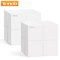 Tenda Mesh WiFi System MW6 Upto 4000 Sq.Ft. Coverage 2 Gigabit Ports Works with Alexa Parental Controls 2-pack