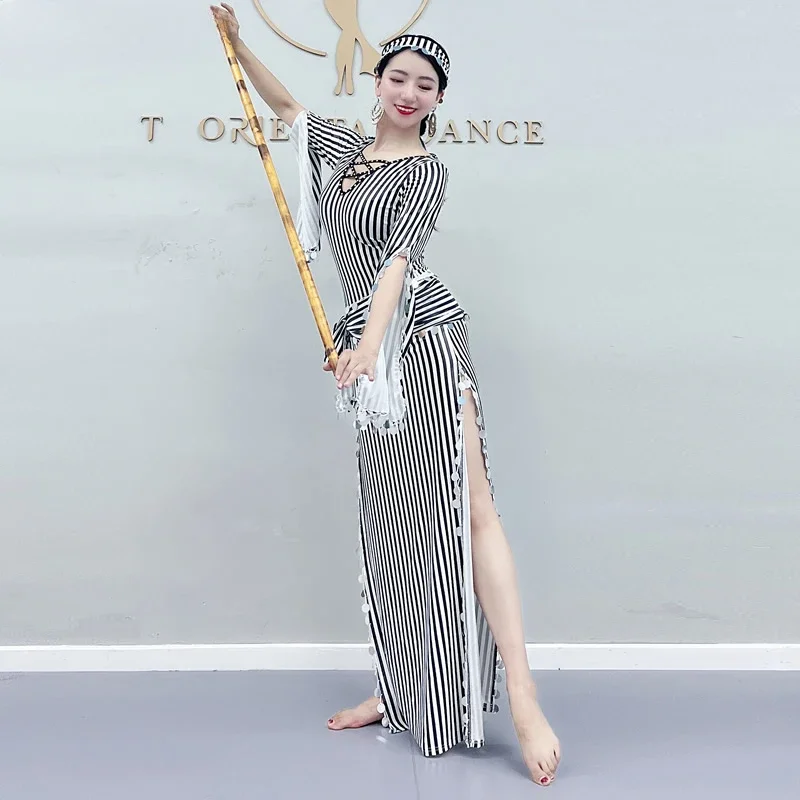 Trajes de dança do ventre robe leite seda ouro lantejoulas vestidos de dança baladi folk personalizado 2024 baladi shaabi roupas de dança oriental