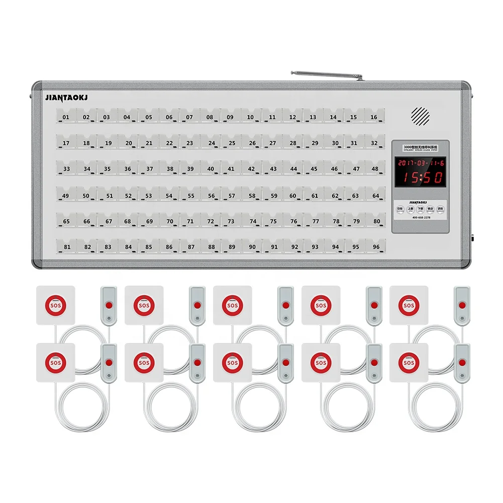 نظام استدعاء الممرضات منبه طبي لاسلكي ومعدات محطة ممرضة جرس الاتصال الداخلي لمرضى المستشفى مع ميزة SOS #1