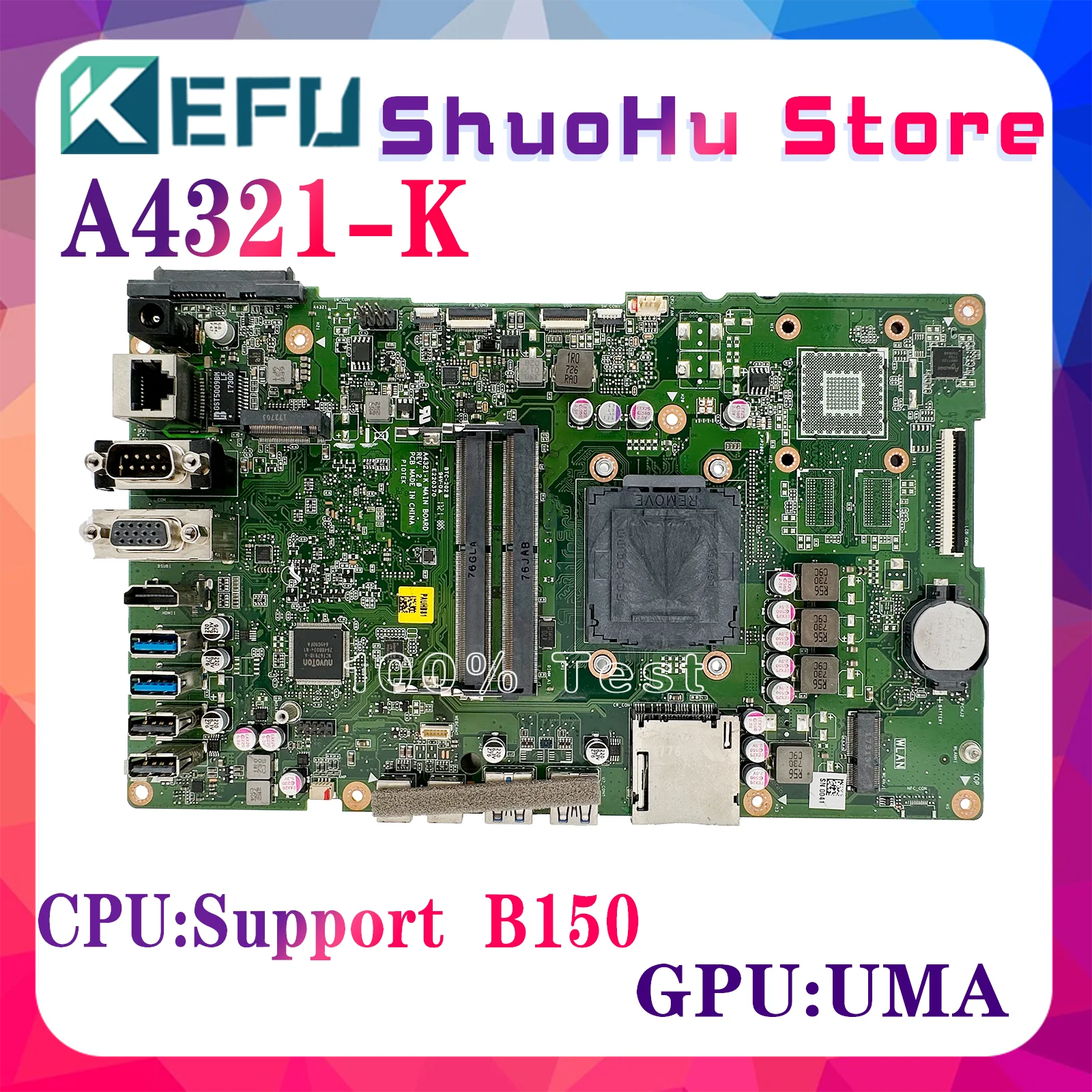 A4321 motherboard is suitable for ASUS A6421 A4321A4321-K all-in-one computer motherboard SR2CA  V2G  motherboard 100% test OK