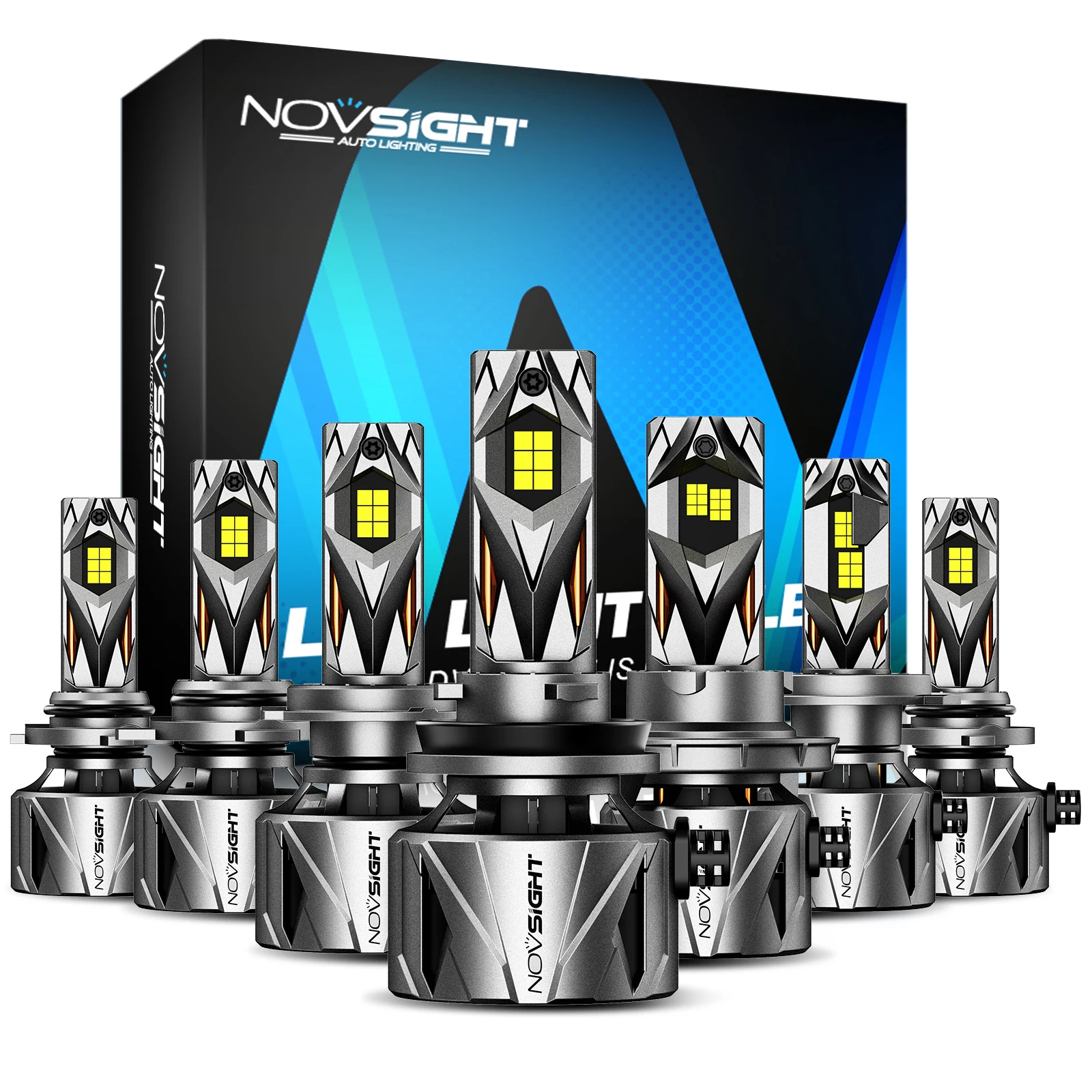 

Светодиодные фары NOVSIGHT A500 N97 H4 для автомобиля H7 LED H11 9005 9006 6500K 60000LM 240W 9-32V Светодиодные лампы высокой яркости