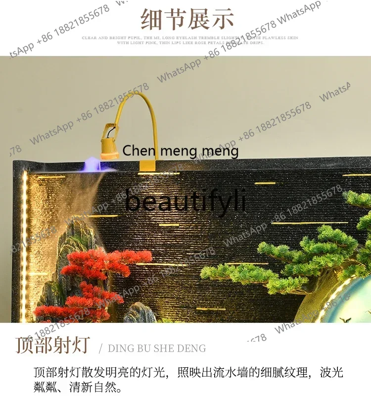 

xqqNew Chinese-style alpine fountain landscape floor-to-ceiling ornaments outdoor courtyard lucky feng shui wheel