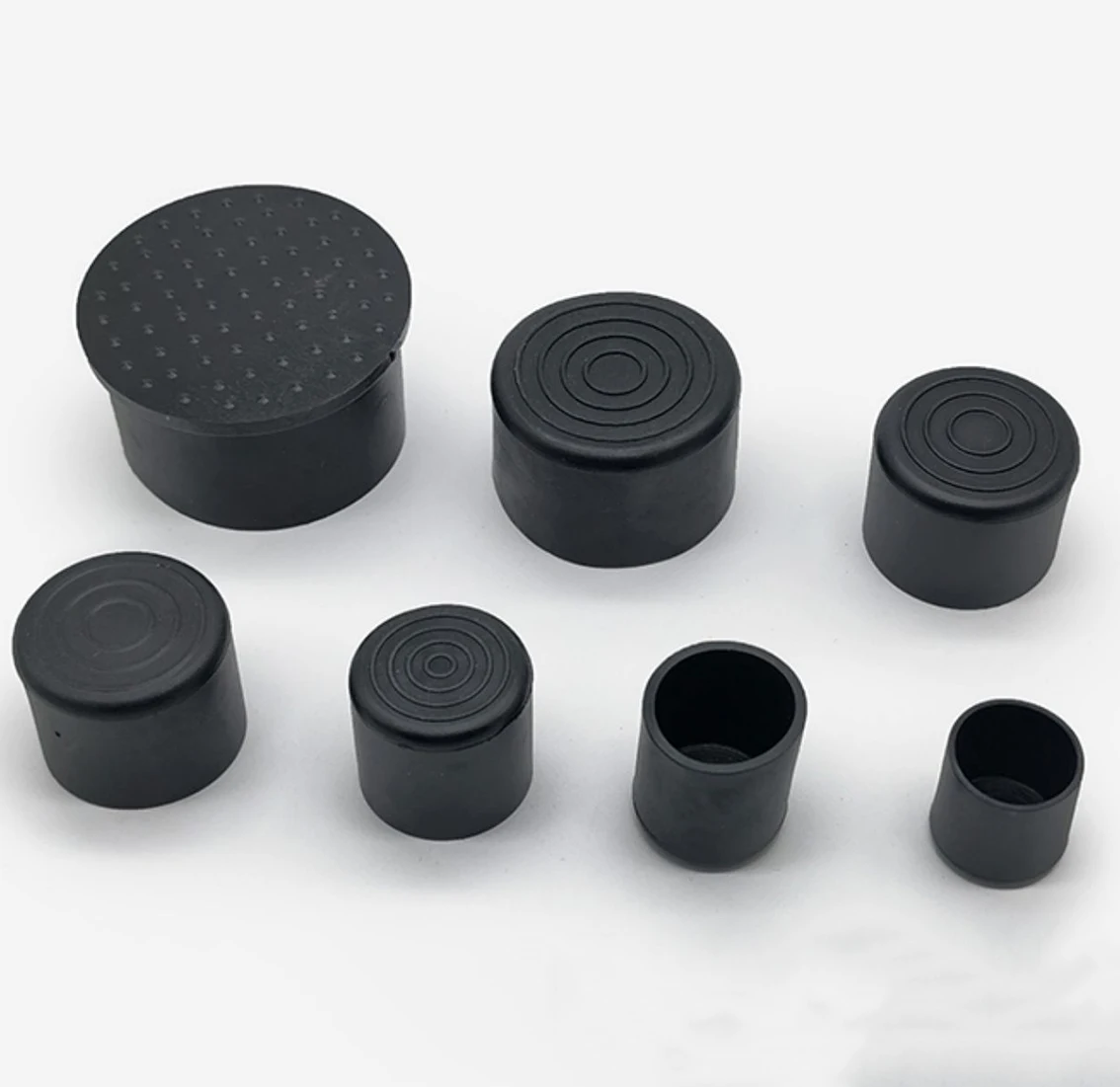 Black Round PVC Soft Rubber Caps 6mm-120mm Protection Gasket Dust Seal End Cover Caps For Pipe Bolt Furniture