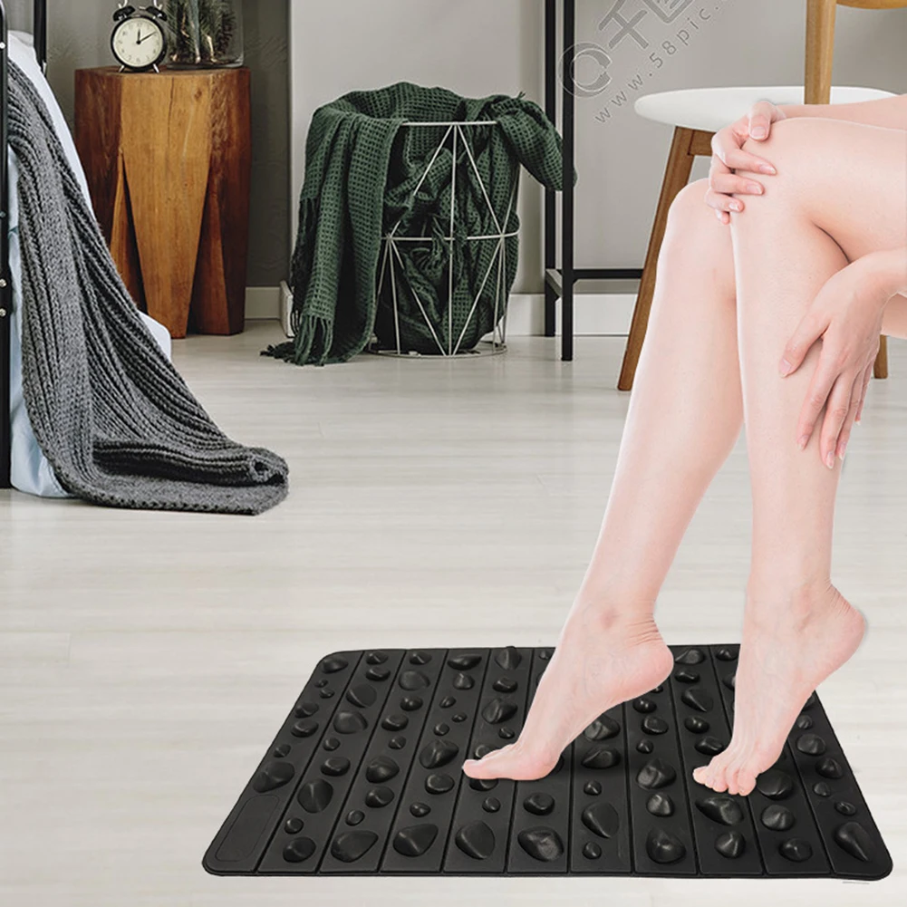 Reflexology Walk Stone Foot Massage Mat Pebbles Mat Health Care Acupuncture Shiatsu Circulation For Grown-ups 50cm x 30cm x 2cm