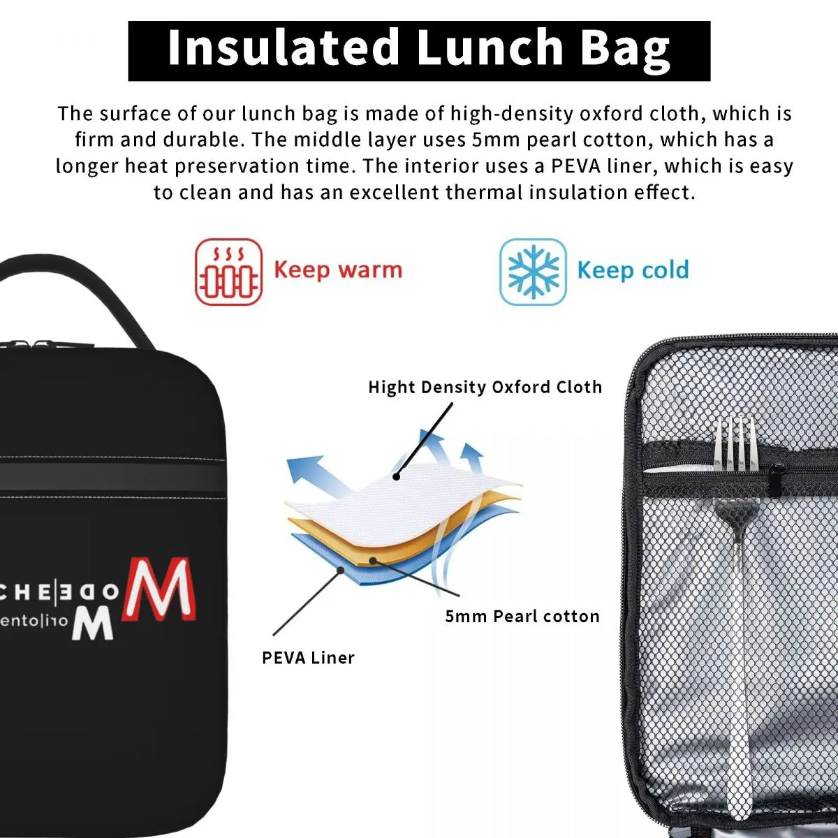 Insulated Lunch Tote Bag Depeche Cool Mode Merch Memento Mori Lunch Food Box New Cooler Thermal Lunch Box For Office