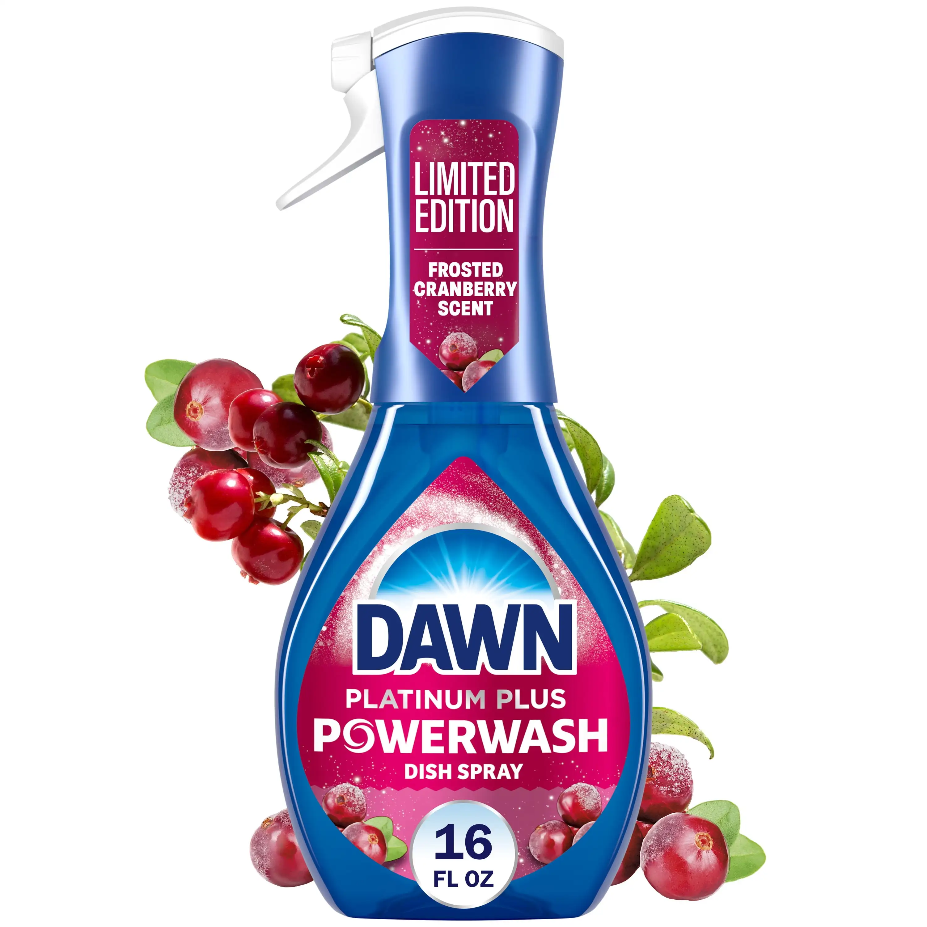 Spray Dish Soap Dishwashing Liquid Frosted Cranberry Fresh Pine 2 Starter Kits 16 Fl Oz Power of An Overnight Soak in Minutes