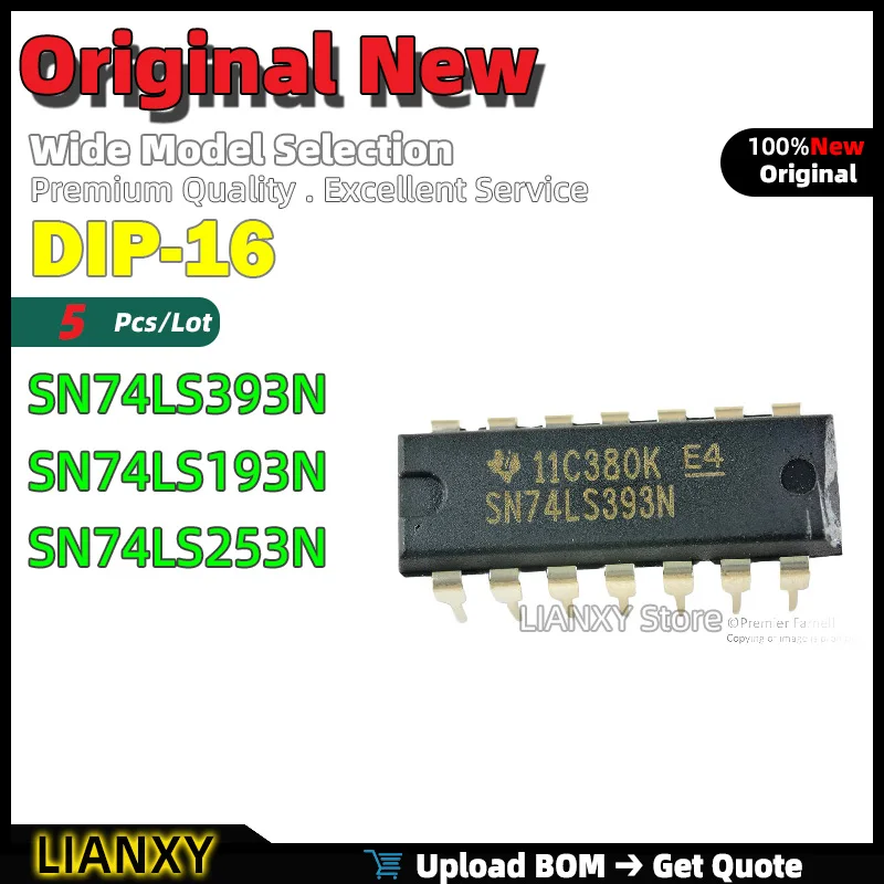 5pcs DIP-16 SN74LS393N SN74LS193N SN74LS253N Counter New Original