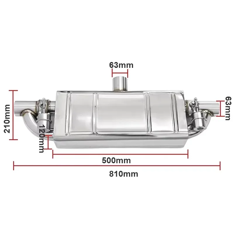 Hot Sale SYPES Universal Valved Muffler Valvetronic Exhaust Electronic Vacuum Car Exhaust Tips Pipe Valves Kit