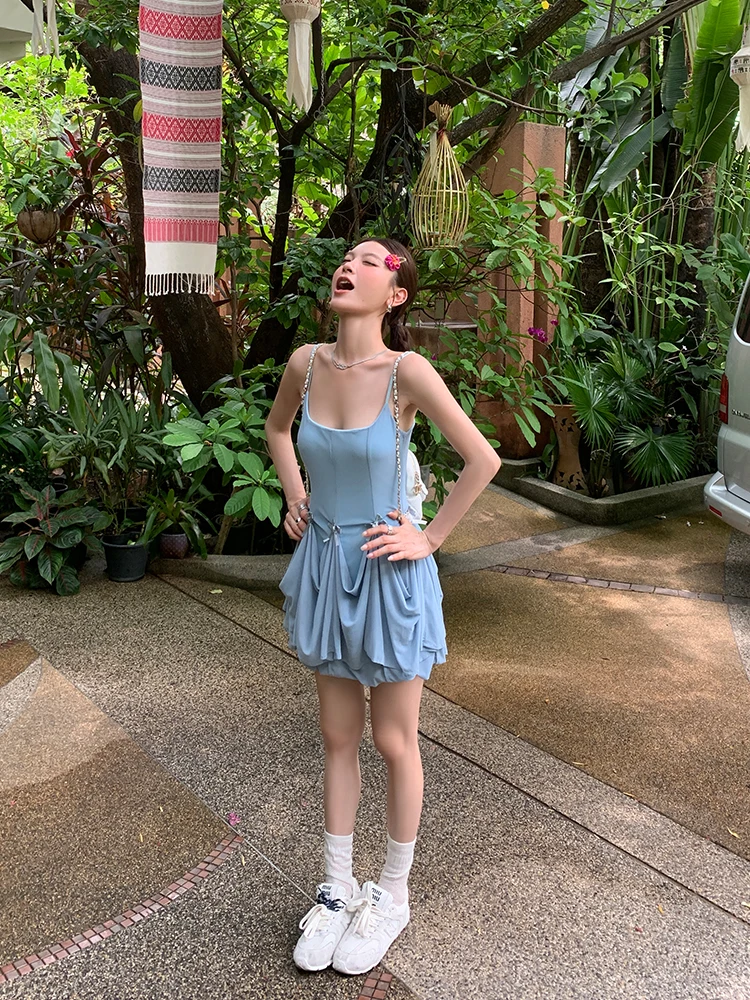 I nuovi abiti estivi da donna sono abiti alla caviglia francesi Lt's Better To Wear Gonne corte dimagranti e abbraccianti 2025