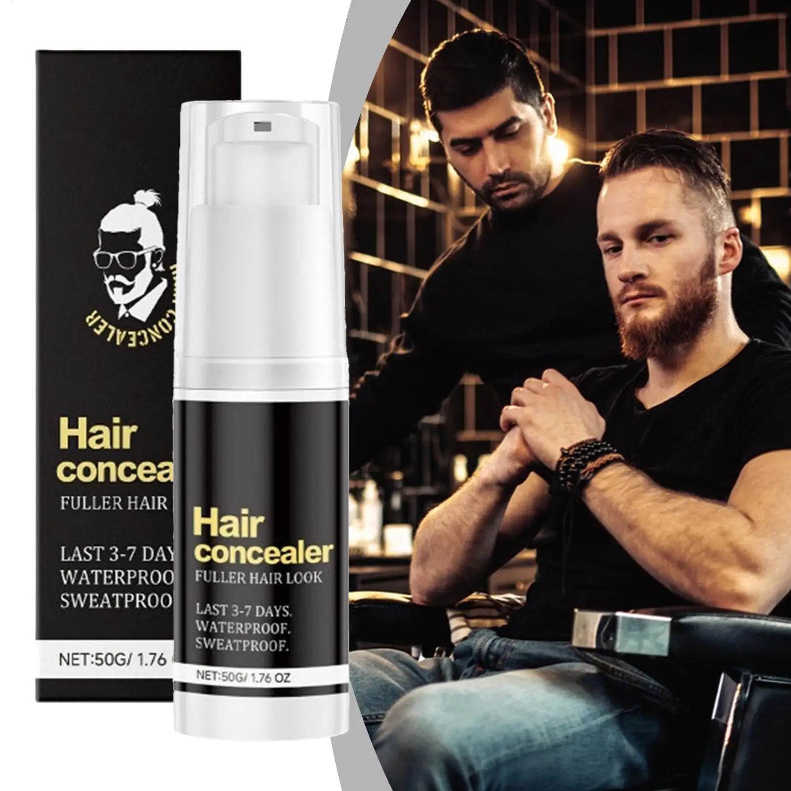 Hair Fill Up Concealer Long Lasting Root Cover Up Dye for Bald Spots and Gray Hair, Hairline Powder for a Natural Volumized Lool