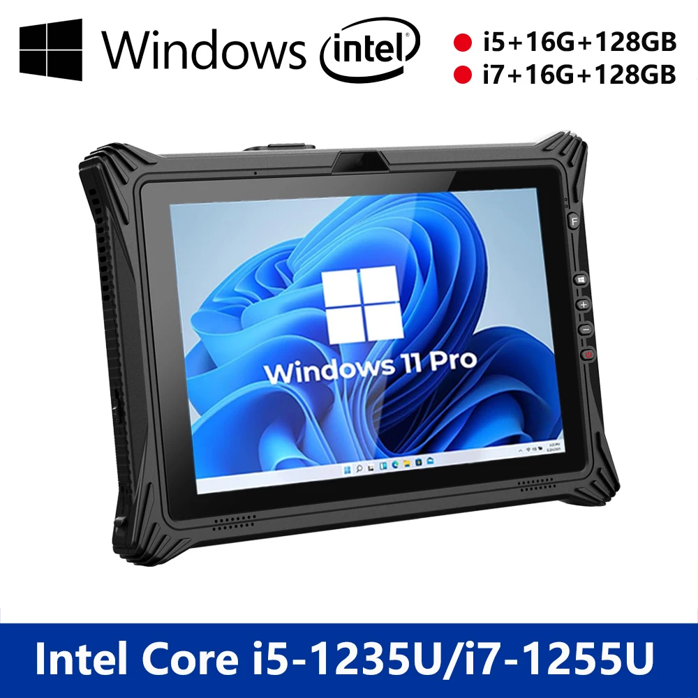 Rugged Windows 11 Tablet 12.2 inch Industrial Tablet 4G LTE Hot Swappable Work Tablets for Construction Work