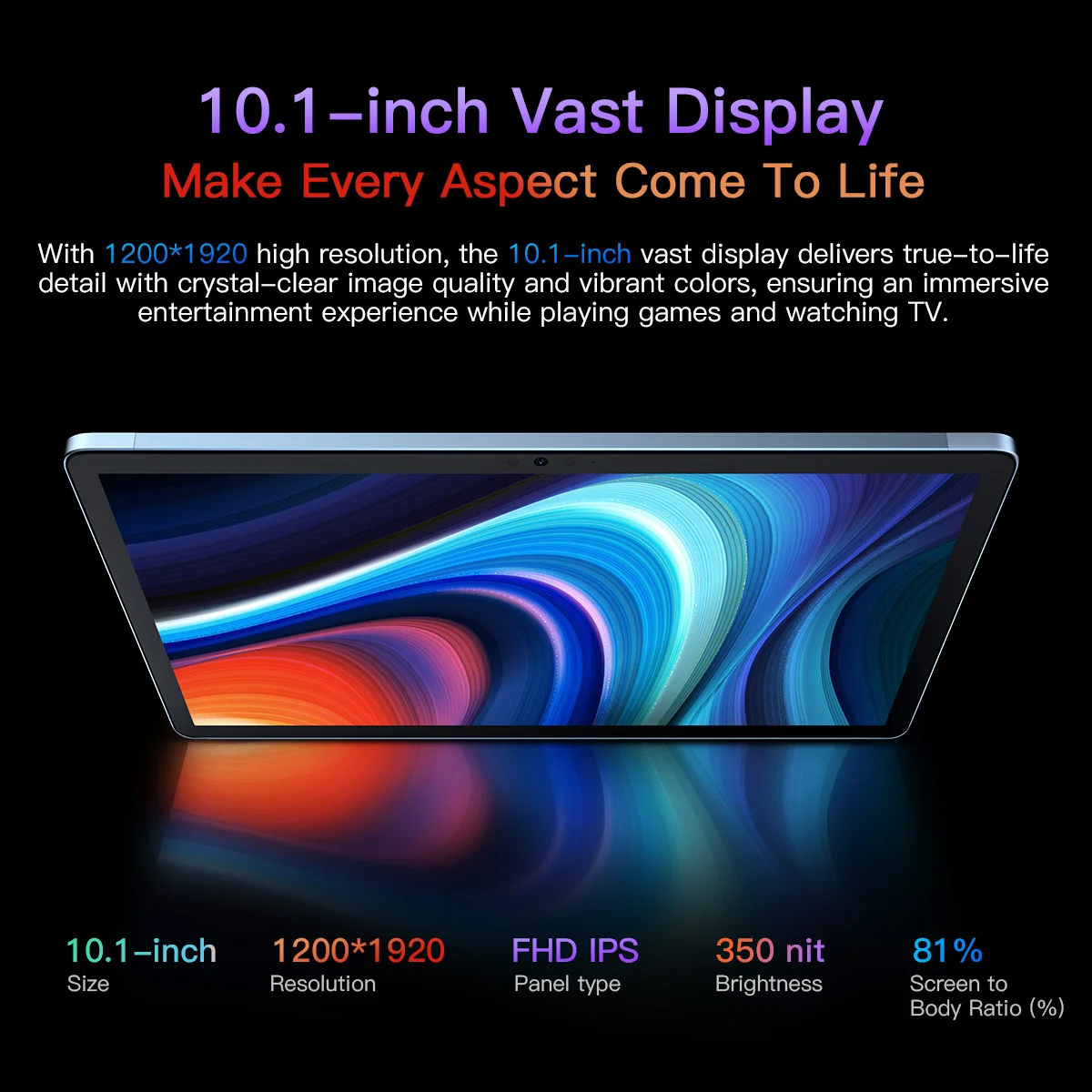 Imagem -04 - Premeire Mundial Blackview Pad 13 Tablet 14gb Mais 256gb Android 12 101 Vast Display Unisoc T606 Tablet pc com Caneta Stylus