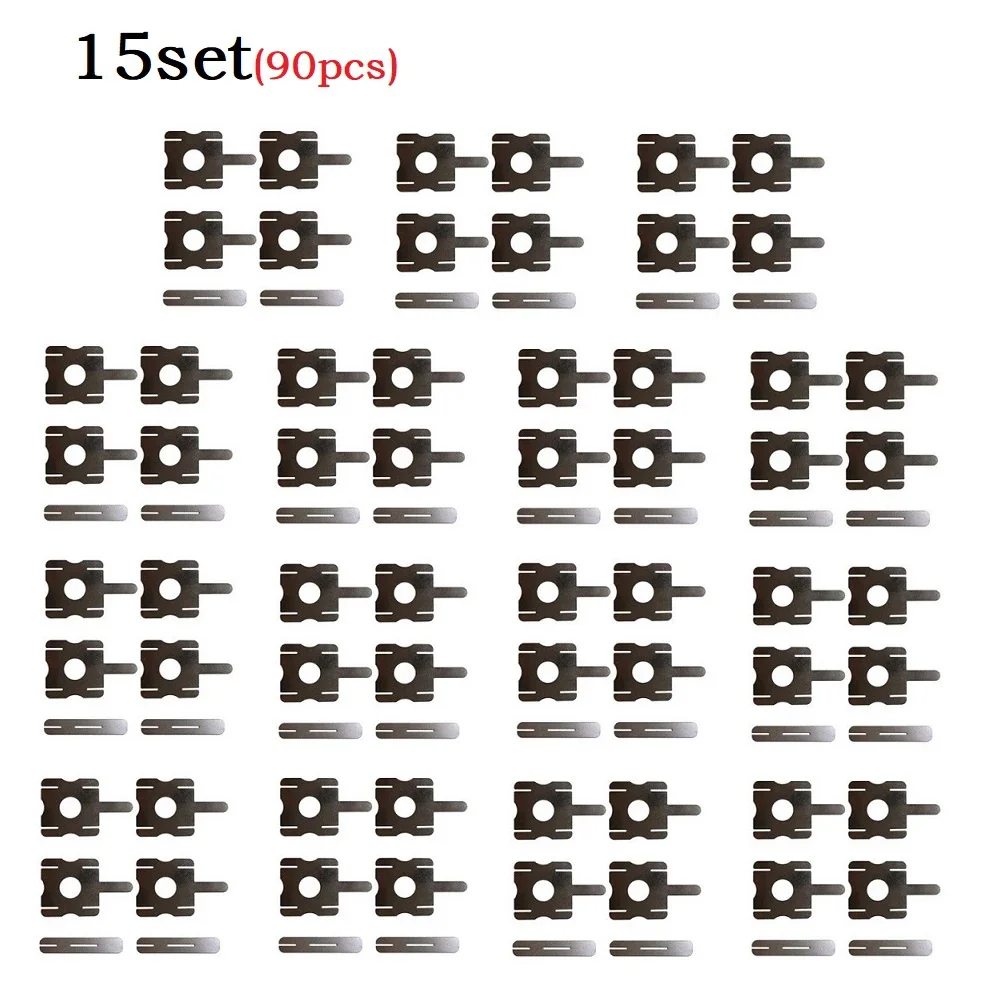 Y-Shaped Nickel Plated Steel Strip, Battery Plating Folha de níquel, Strap Strip, bateria, Spot Weld, 90pcs