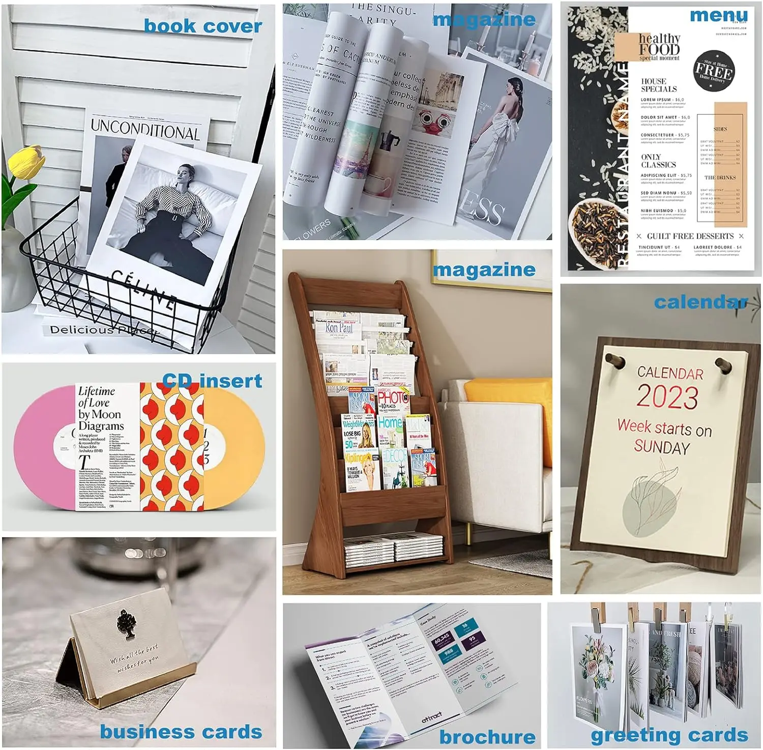 Carta fotografica fronte-retro da 50 fogli Carta fotografica lucida 8,3x11,7 pollici compatibile con stampante a getto d'inchiostro