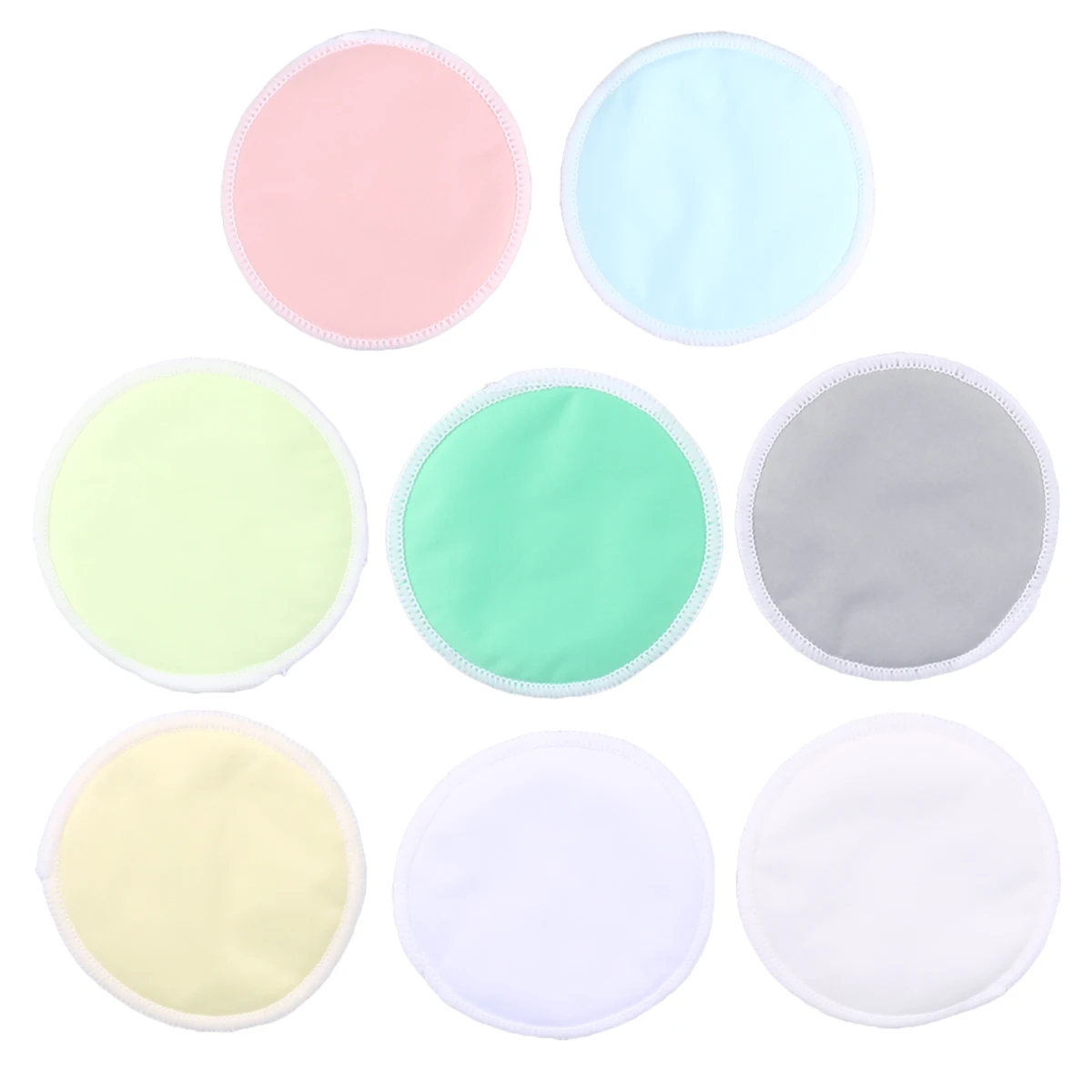 16pcs Makeup Removal Cotton Pads Bamboo Fiber Washable Reusable Face Eye Soft Round Pads Sensitive Skin Mixed Color
