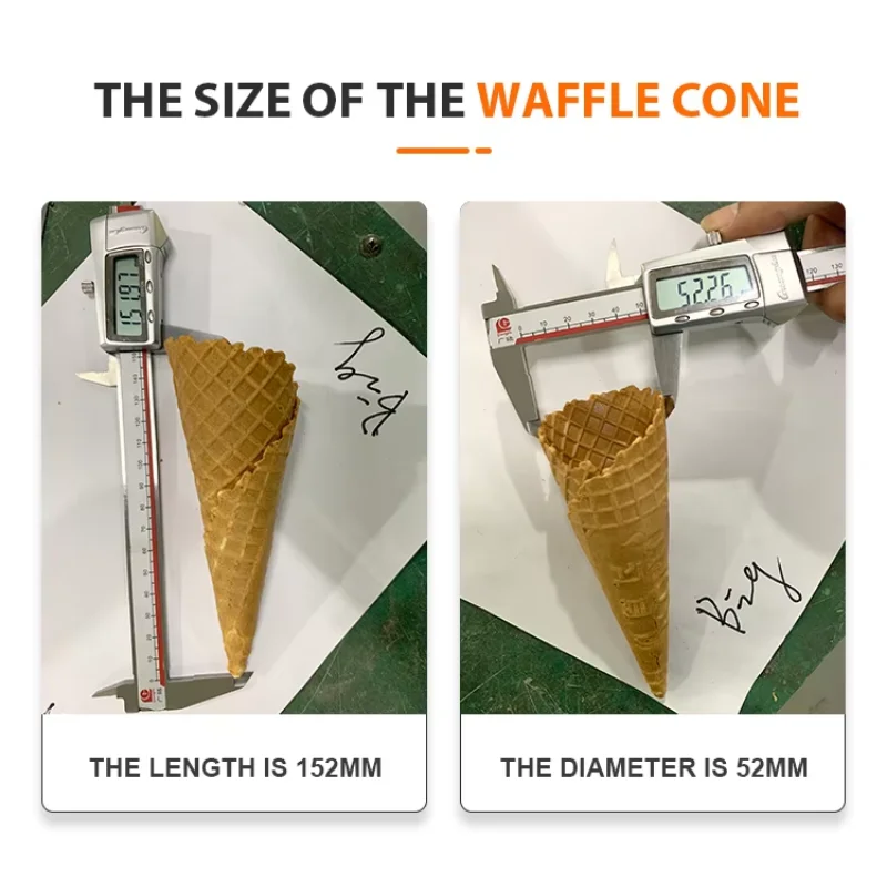 High Quality Kitchen Accessories Large Bronze Roller Non-Stick Ice Cream Cone Mold