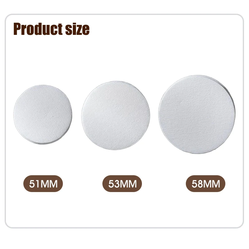 100 قطعة من ورق فلتر القهوة الأبيض المستدير، مرشحات ورق الإسبريسو للاستعمال مرة واحدة، أوراق القهوة البديلة لعشاق القهوة #6