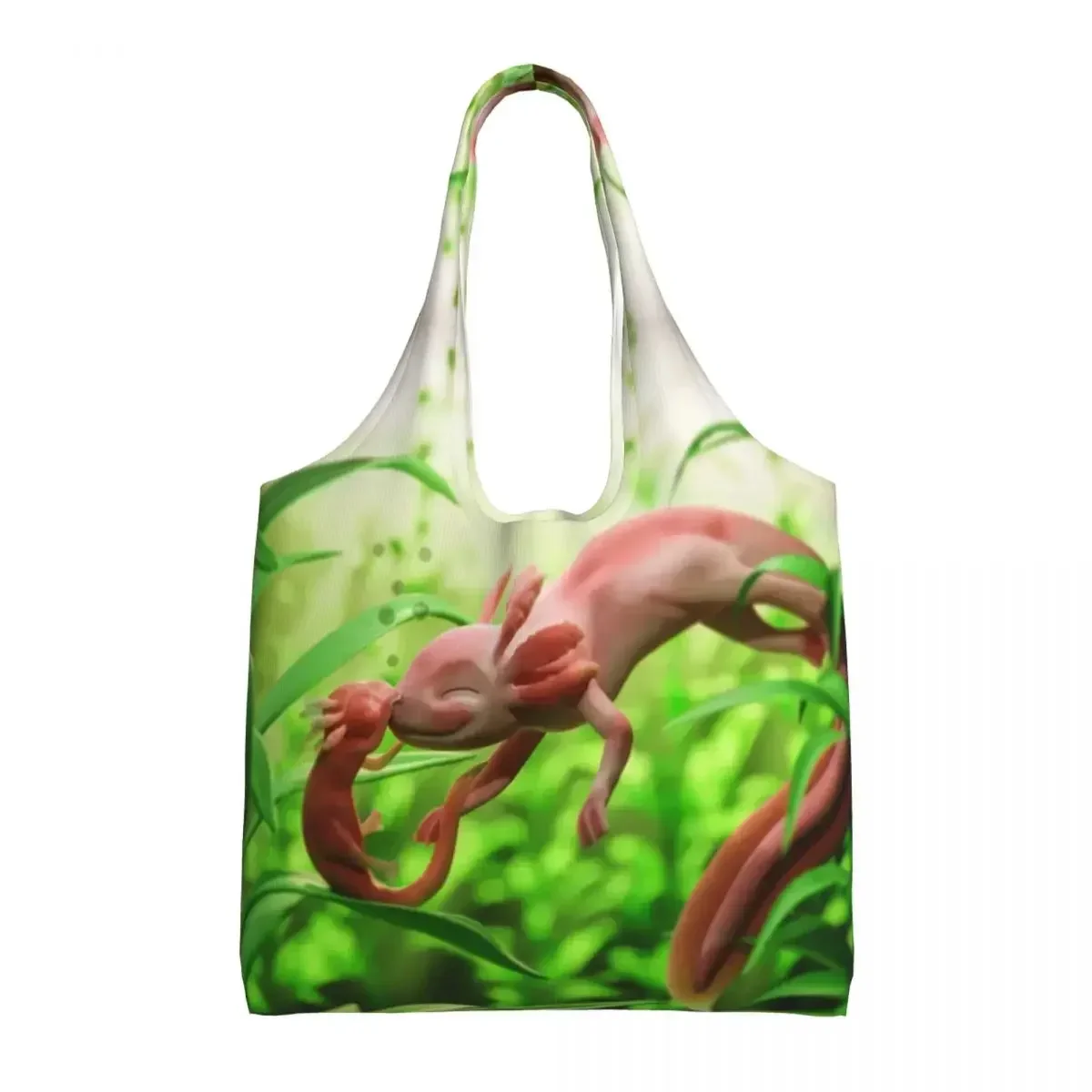 

Shopping Tote Bags Recycling Salamander Animal Grocery Canvas Shopper Shoulder Bag Photography Handbags