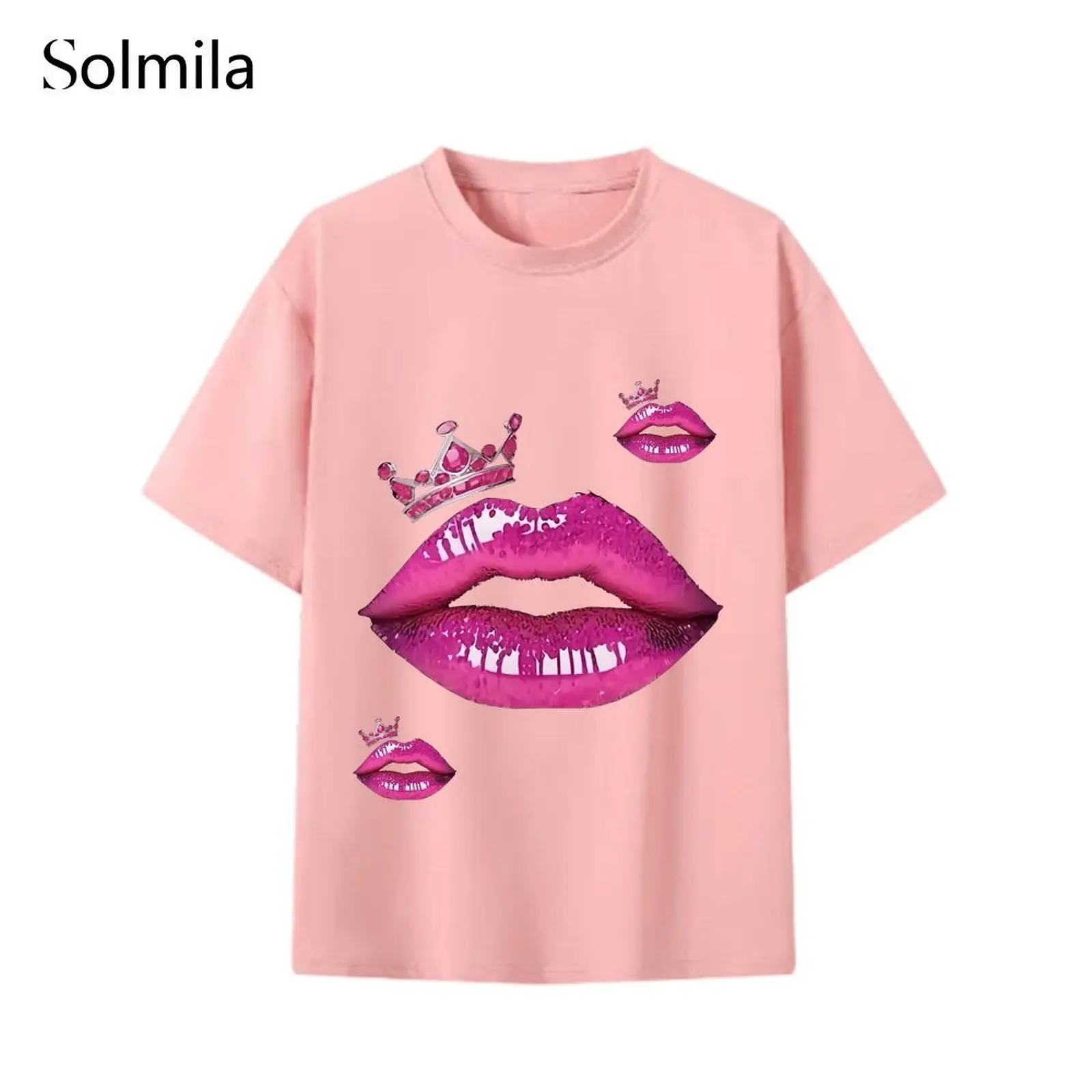 

Comfortable Summer Tops For Women Korean Style Tee Women T Shirt Short Sleeve Top Slight Stretch Fabric Slim Fit T Shirt