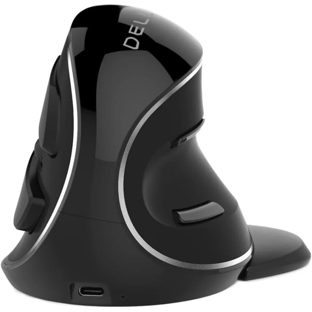 Rechargeable Ergonomic Vertical Mouse for Large Hands, Silent Click, 6 Buttons, 2.4G Dual Mode, Compatible with Laptop/PC