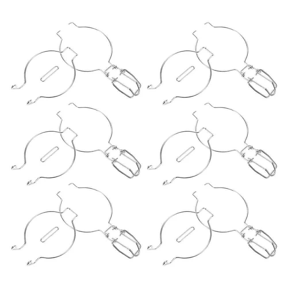 

6 Pcs Sealing Can Buckle Stainless Steel Wire Hangers for Jars Vacuum Sealer Secure Locking Material Silver Color