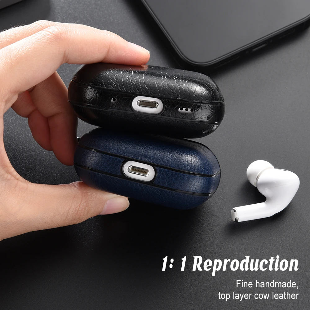 غطاء سماعة أذن جلدي فاخر لأجهزة Airpods Pro 2 USB C حافظة لأجهزة AirPods Pro 2 Pro 2 3 1 2nd Generation حافظة واقية #6