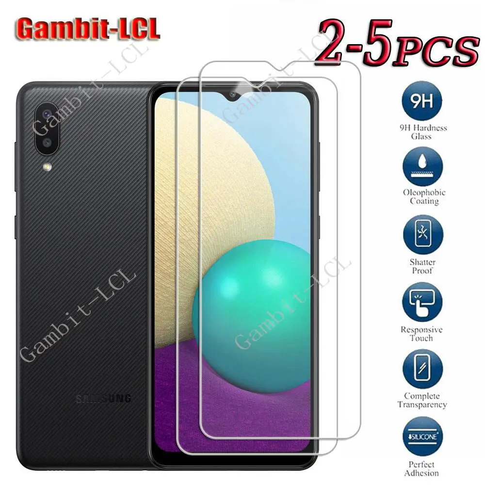 Оригинальное закаленное стекло HD для Samsung Galaxy A02 M02 6,5 дюйма GalaxyA02 SM-A022F A022M, защита экрана, защитная пленка, чехол