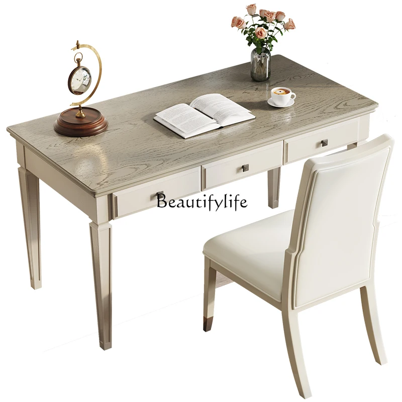 

*American solid wood computer desk dresser desk integrated study furniture