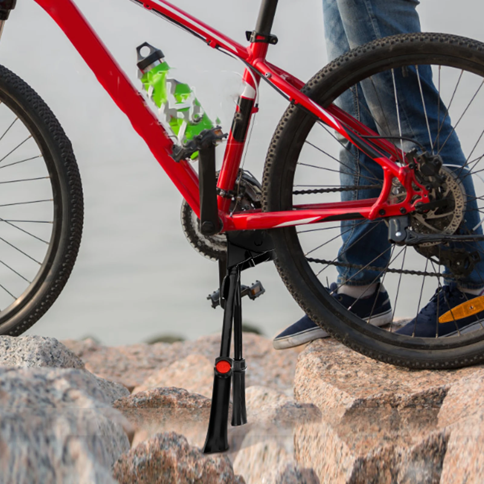

Bicycle Stand Bike Kickstand Metal Accessories Wear-resistant Replacement Professional for Mountain Road Bikes Easy Install