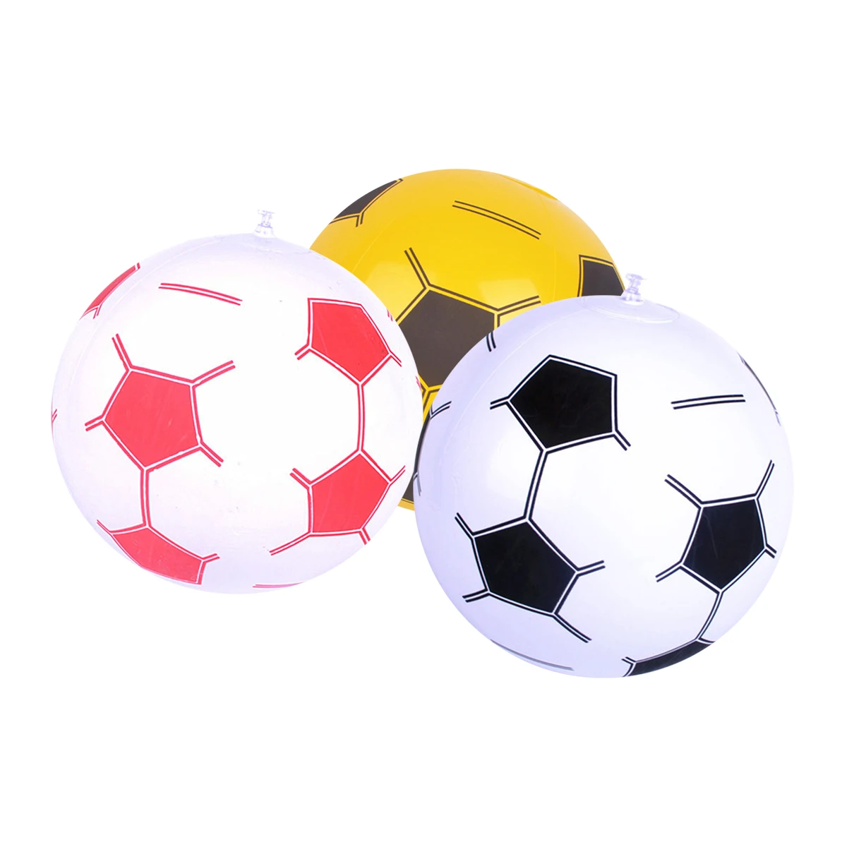 

3Pcs Inflatable Soccer Balls Kids Football Toys Party Favors Supplies Decorations Set (Random Color)