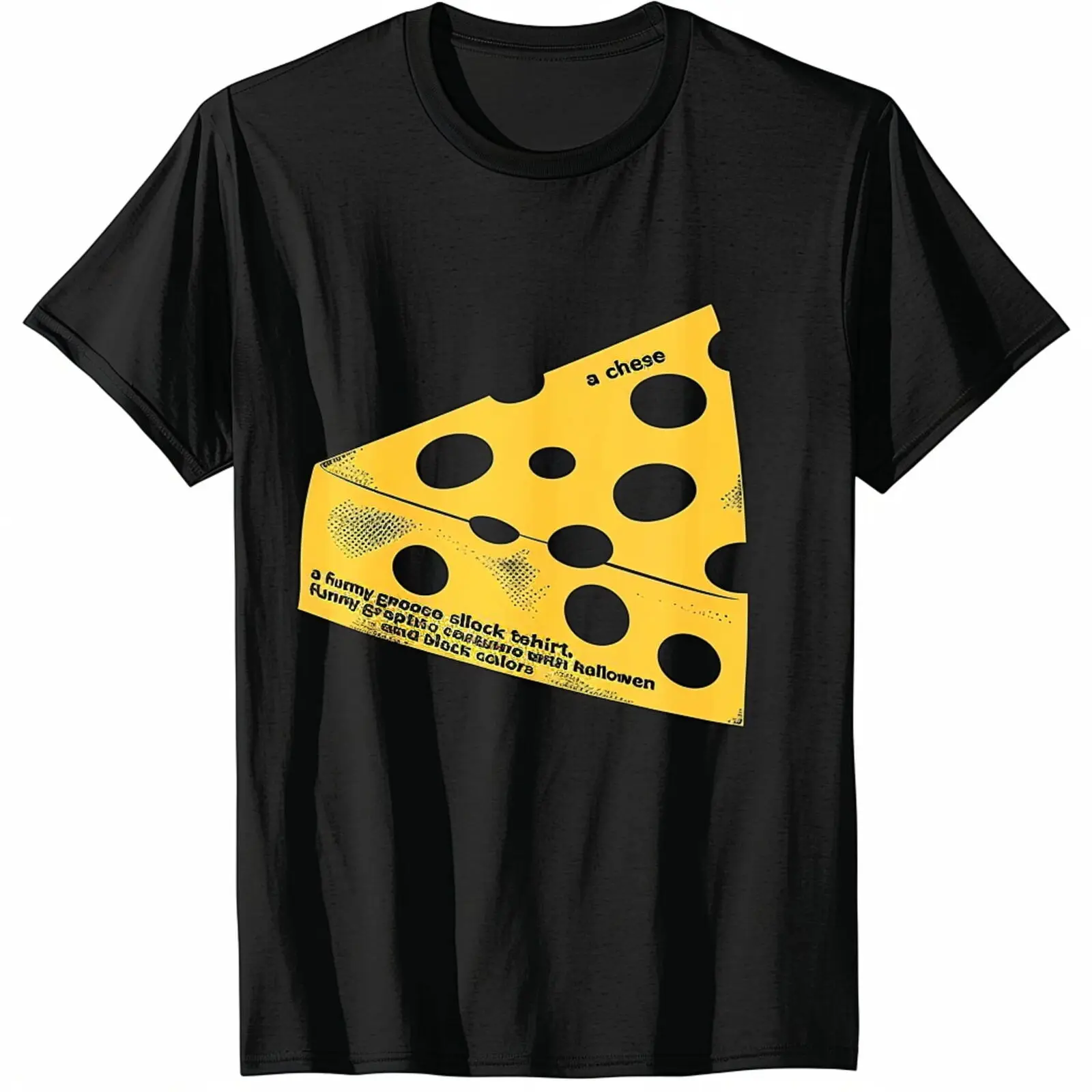 Bold and Spooky: Black TShirts for Halloween Fun Featuring Cheesy Yellow Accents