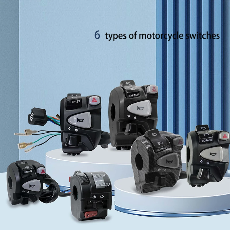 Motorcycle Converter Universal Three-Way Switch (Left/Right), With Waterproof Clip Mini Running Light Switch