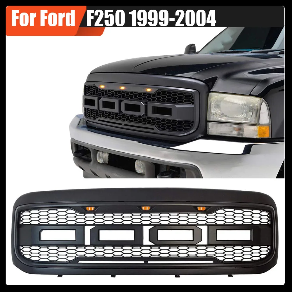 

Fit For Ford F250 1999-2004 High Quality ABS Honeycomb Mesh Bumper Grille Pickup Racing Grill Raptor Grilles Cover Accessories