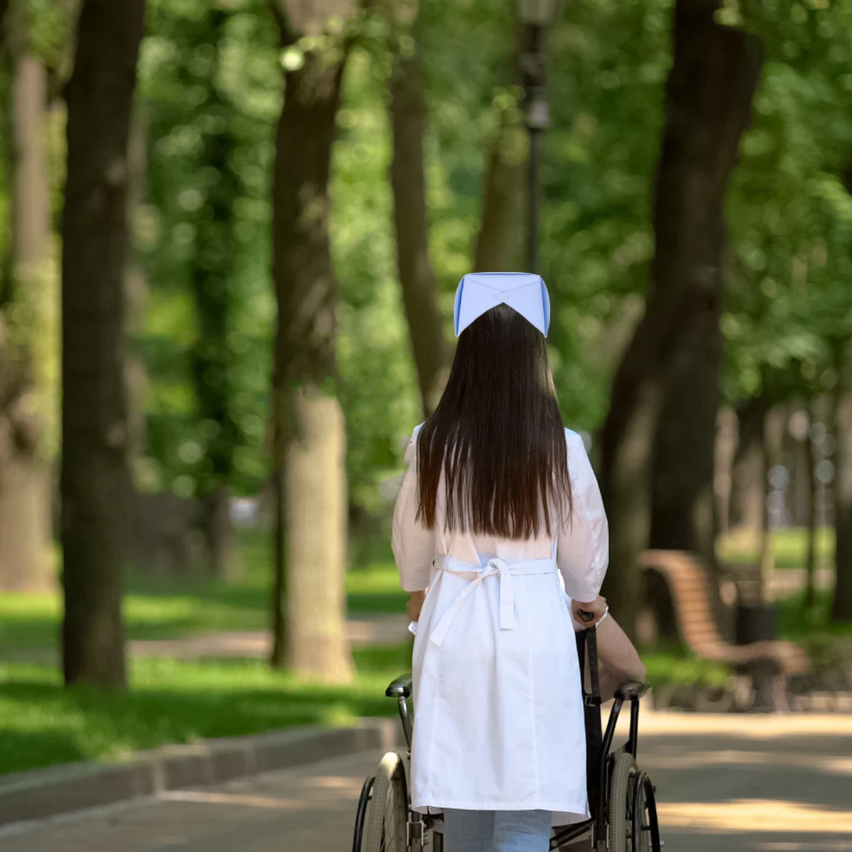 

Шляпа медсестры «ласточкин хвост», белая тонкая стильная хлопковая одежда премиум-класса, удобная одежда, жесткая четкая деформация, костюм для церемонии, нарядный костюм