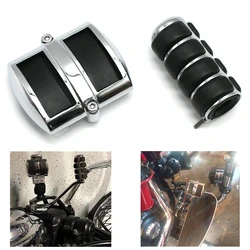 Motorcycle Chrome Gear Shift Pedal Cover Rear Brake Pad Cover Footpegs For Yamaha V-Star Classic 650 950 1100 1300 2009-2012