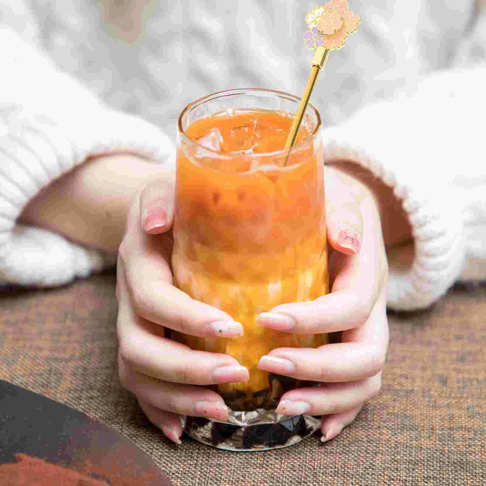 Hölzerner Rührstab für Cocktails, Goldbarren, Edelstahl, Getränke, Saft, Stößel, Rührer