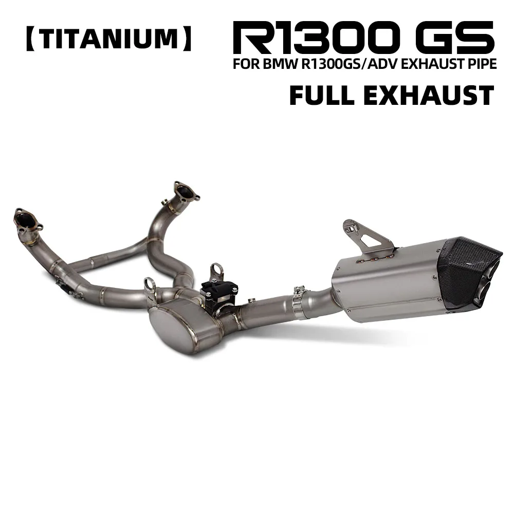 For BMW R1300R R1300GS Motorcycle Full Exhaust system Titanium Front Link Pipe with Electric Controlled Valve Connect Muffler