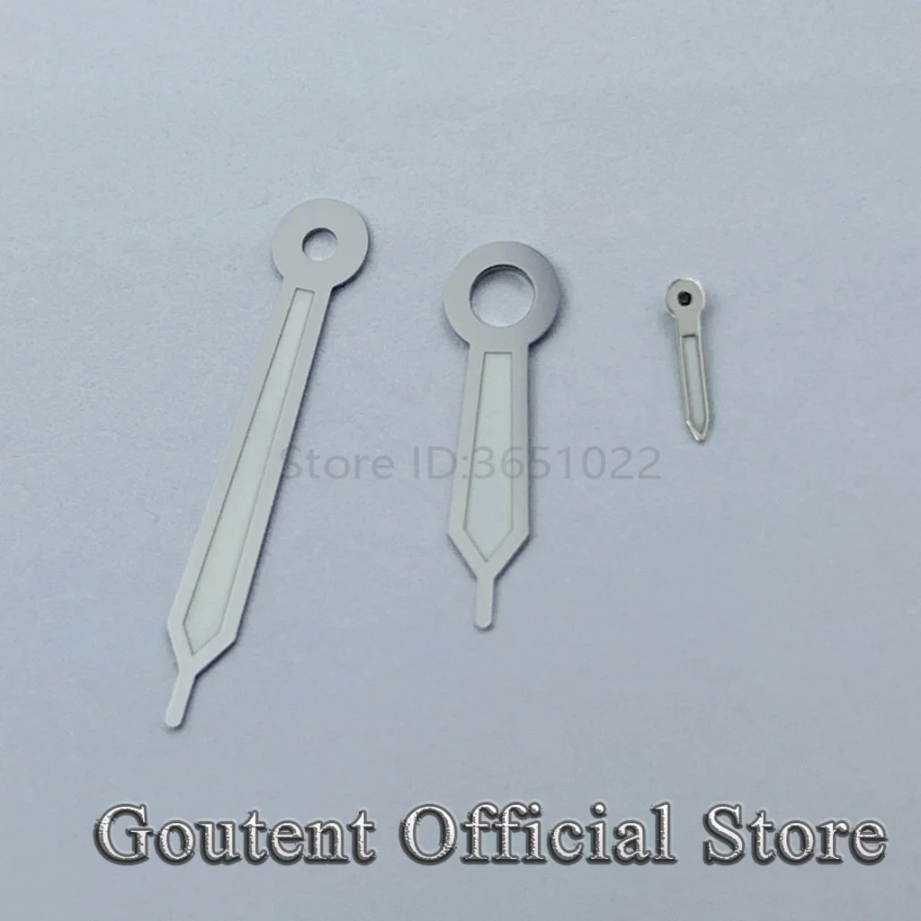 ساعة Goutent باللون الأسود والذهبي والفضي عقارب خضراء مضيئة تناسب 6497,6498 حركة ST3600 / ST3620 #5