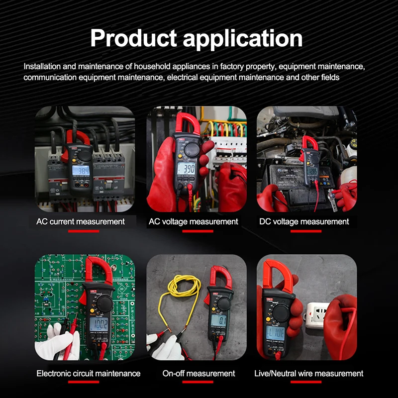 UNI-T AC Current Clamp Meters Digital Voltmeter Ammeter Pliers UT200A+ UT200B+ Amperometric Clamp Multimeter Electrician Tester