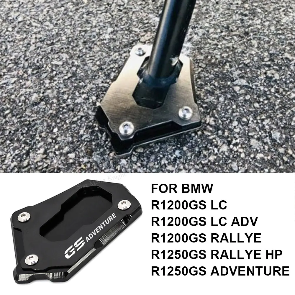 Kickstand Side Voor Bmw R1250GS Adventure R 1200 Gs Lc R1200GS Adv Cnc Stand Vergroter Plaat Extension Pad Logo R1200GS r1250GS